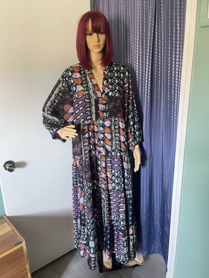 Size L-XL Me 2 Magic Anthropologie Floral Tiered Maxi Dress