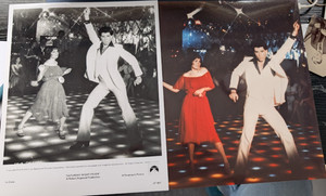 1977 2- 8x10 Movie Glossies-SATURDAY NIGHT FEVER-w/Travolta-1 Color-1 Press