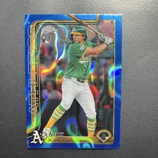 2025 Topps Chrome Update Blue RayWave Rookie Nick Kurtz #USC178 /150 Athletics