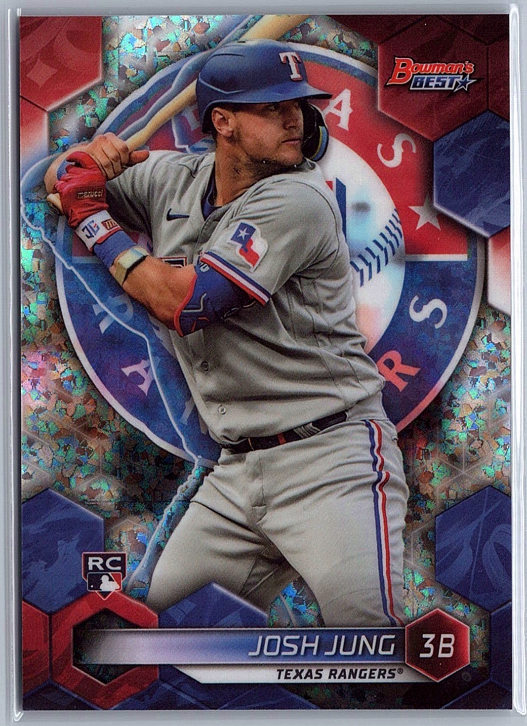 2023 Bowman's Best Josh Jung #60 Mini-Diamond Refractors #/299 Texas Rangers