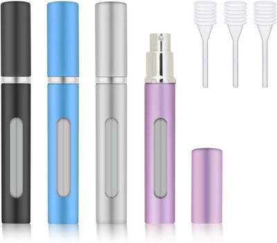 4PCS Perfume Atomizer Refillable Perfume Bottle Travel, Mini Spray Bottle Cologn