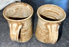 2 New Handmade Studio Pottery Mug With Unique Beige Glaze Finish