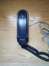 Sony IT-B3 Corded Landline Phone Wall Mount or Table Black Slim Push Button
