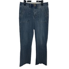 Democracy Ab solution Mid-Rise Fray Hem Ankle Jeans Stitch Pockets Size 6