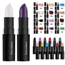 Women Matte Masquerade Cosmetic Smooth Texture Lipstick Makeup Accessory Gothic