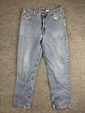 Levis 540 Jeans Mens 36x32 Light Wash Blue Relaxed Fit Tapered Leg Denim