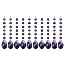 Teardrop Crystal Chandelier, 10 Pack 165mm Length Prisms Part, Violet