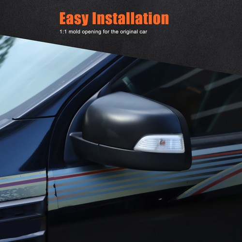 ABS Matte Black Outer Rearview Mirror Cover Trim For Ford Ranger T6 T7 2012-2021 - Picture 15 of 24