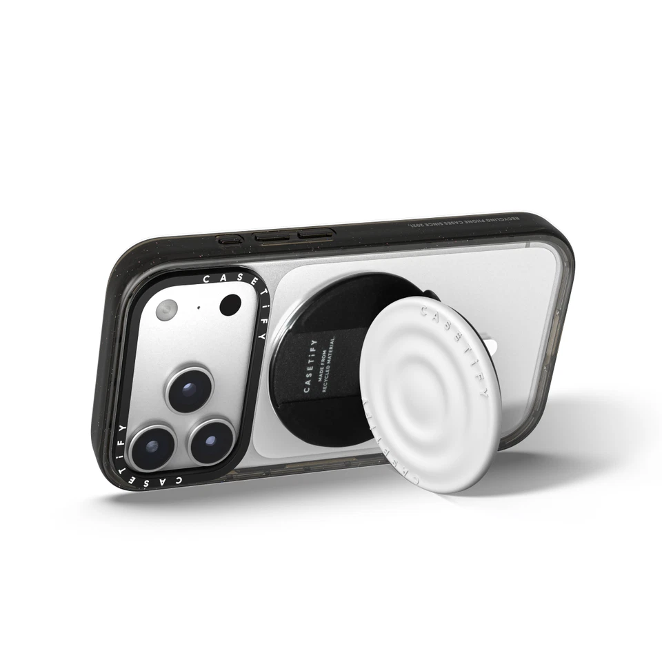 Empuñadura/soporte magnético para teléfono CASETiFY MagSafe - blanco (usado) Foto 4 de 4