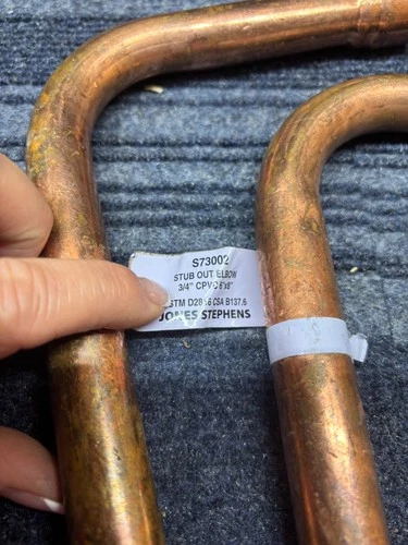 2 NEW JONES STEPHENS S73002 3/4 CPVC Socket Stub Out Elbow, 6" x 8" (Q2) - Picture 2 of 4