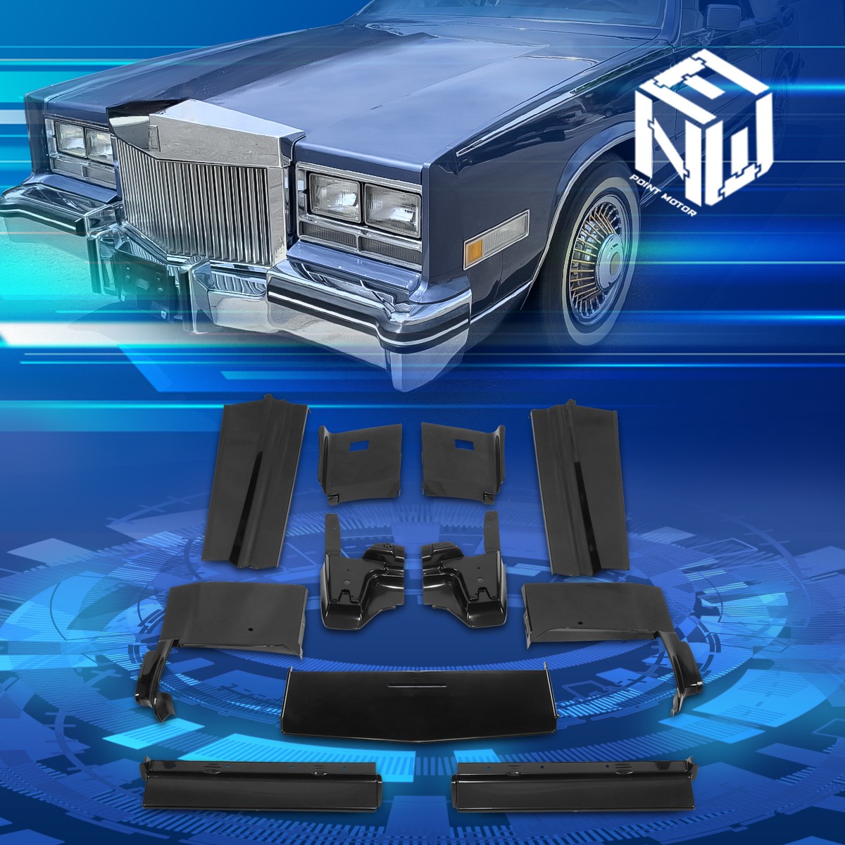 For 79-85 Cadillac Eldorado 11Pcs OE Style Front Rear Bumper For 79-85 Cadillac Eldorado 11Pcs OE Style Front Rear Bumper