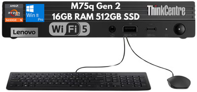 【Lenovo】M75q-Tiny Gen2 R5-5650GE 16GB換装済 Lenovo ThinkCentre M75q Tiny Gen2 AMD Ryzen 5 PRO 5650GE・16GB