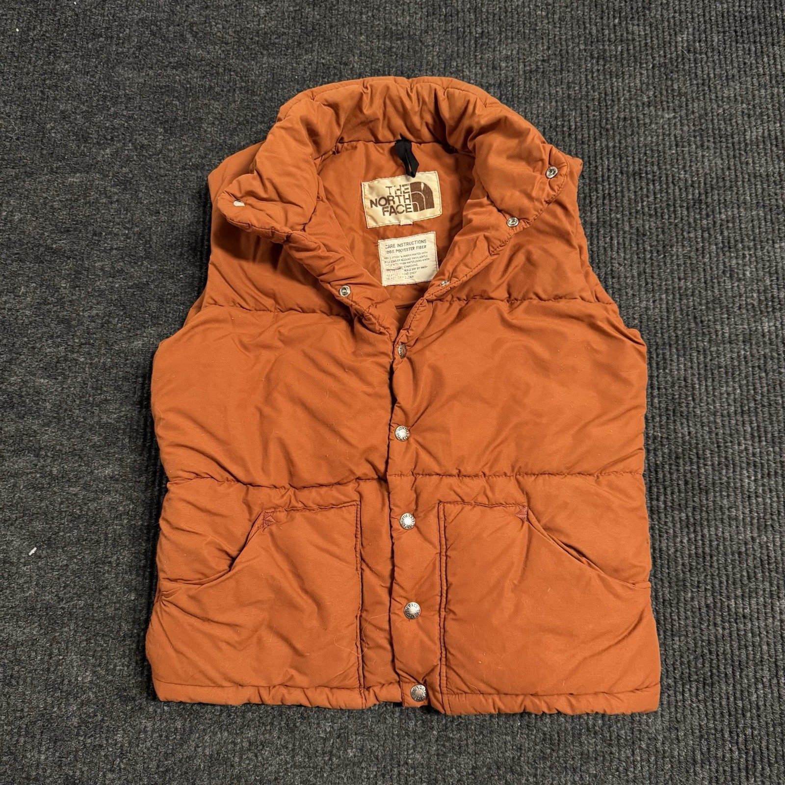 THE NORTH FACE Men's S Rust Down Vest Brown Label Vintage 70s 80s Made in USA thumbnail 2