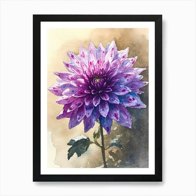 Dahlie 3 Kunstdruck gerahmt Wandbild Poster Leinwanddruck Bild