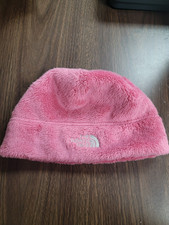 THE NORTH FACE Pink Fuzzy Fleece Beanie Hat GIRL'S Size ONE SIZE