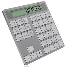 Number Pad for Laptop, Portable Rechargeable Wireless Number Keypad 34 Keys w...