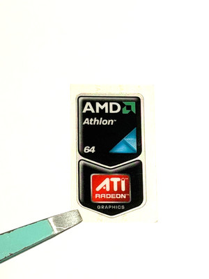 1x AMD Athlon64 ATI Radeon Laptop/PC Sticker  Label Decal Badge 18mm x 35mm