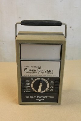 Sencore TF46 Portable Super Cricket Transistor FET Tester with Probes Untested