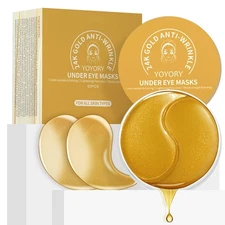 Under Eye Patches Masks - 24K Gold Eye Patch for Dark Circles & Puffy Eyesg,Fine