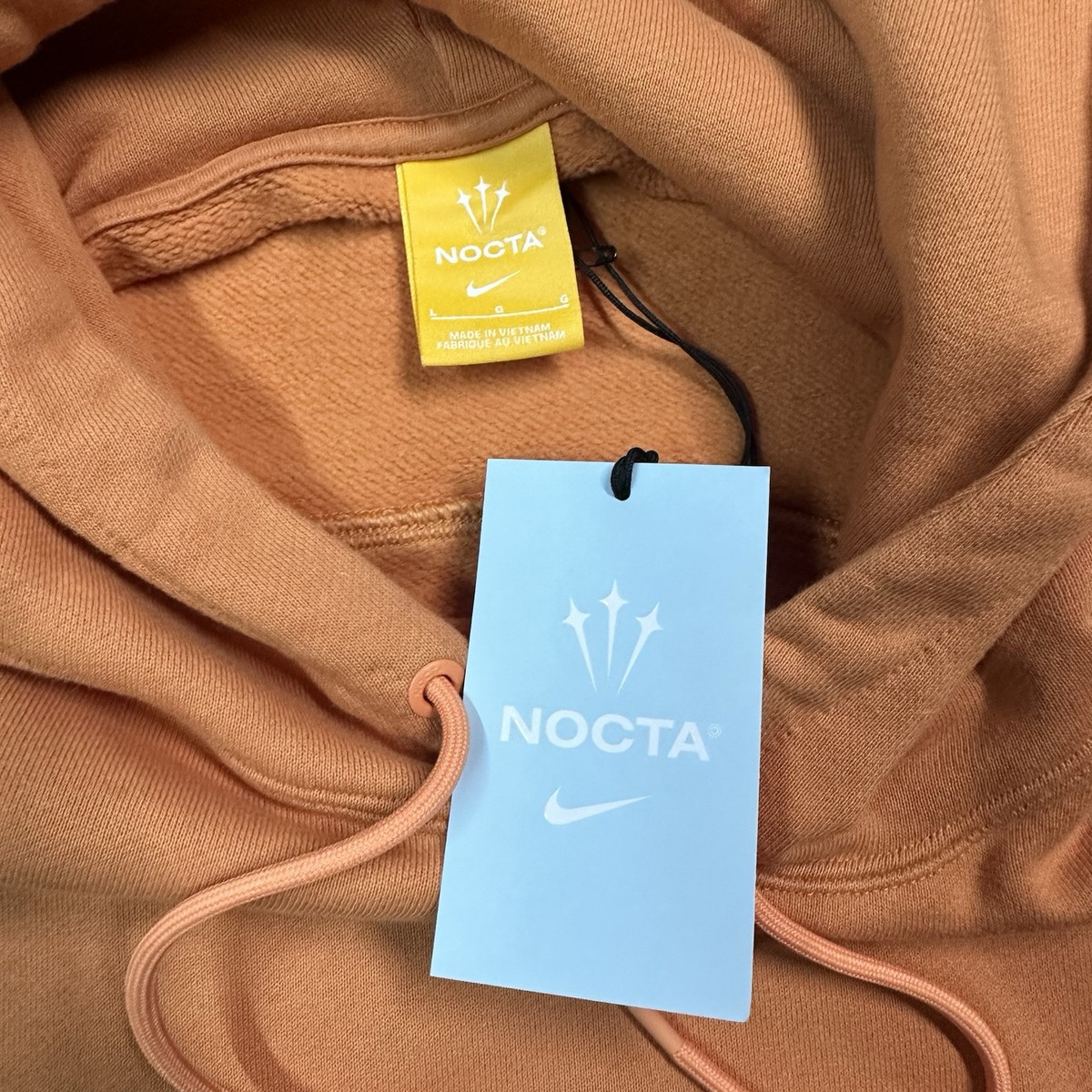 NWT Nike x NOCTA Hot Curry Orange Center Swoosh Check Hoodie Large