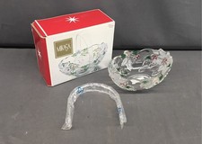 NEW IN BOX Mikasa Crystal Holiday Bloom Basket Candy Dish