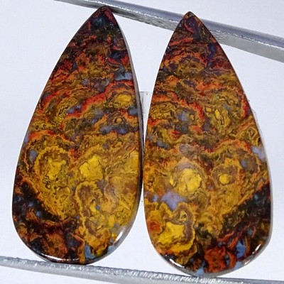 23.00Cts 100% Natural Hungarian Agate Pear Cabochon Gemston