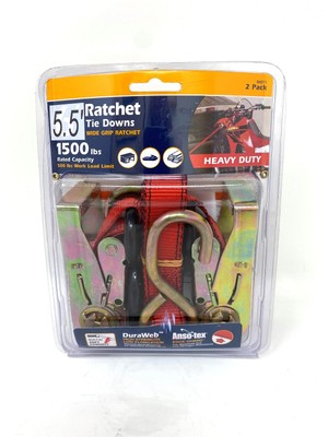 Transportgurt mit Ratsche und S-Harken 0,25x1,8m 680kg rot 2 Stück