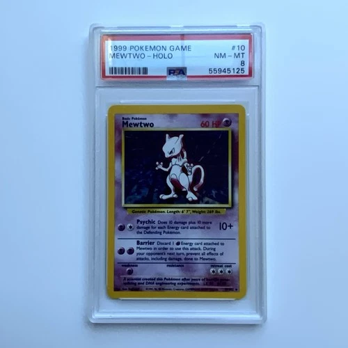 PSA 8 - 1999 Pokémon Base Mewtwo Holo 010/102
