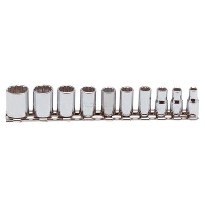 Stanley Proto J47104 10 Piece 12 Point 1/4'' Drive Socket Set