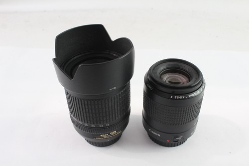 Vintage Autofokus Kamera Objektive inkl. Canon 80-200mm & Nikon 18-135mm funktionstüchtig x 2