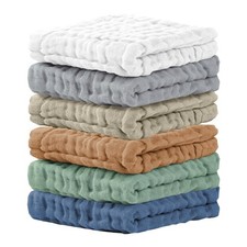 Cuddle Campus Baby Washcloths 6 Packs, Muslin Washcloths Baby,Cotton Burp