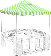 Outdoor Kids Playhouse Replacement Canopy,Replacement Top Cover Suitable for Mul