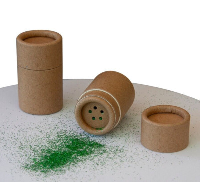 6 Mini Paper Shaker Tubes .25 oz 7g Spices Powders Glitter Food Grade Container