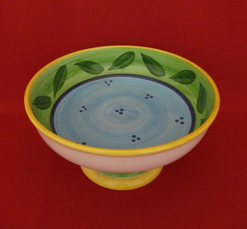 ✅ BELLISSIMA GRANDE ALZATA CENTROTAVOLA SICILIANA CERAMICA DIPINTA VINTAGE-4518 - Picture 3 of 8