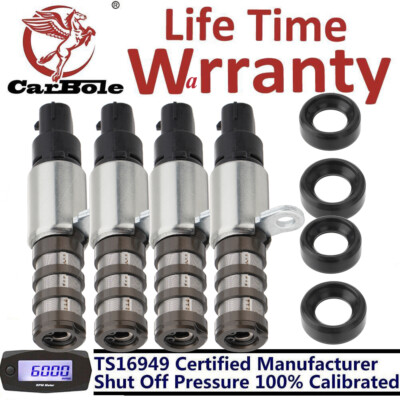 4Packs HL3Z6M280A Control VCT Solenoids w/Oil Sea For 17-24 Ford F150 3.5L 5.0L