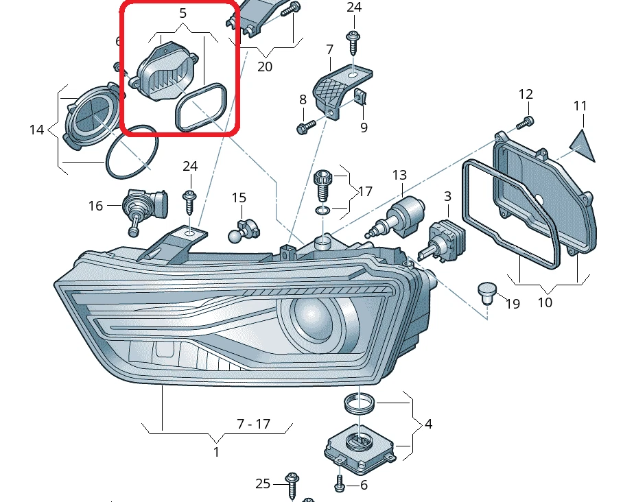 Genuine LCI Headlight LED DRL Daytime Running Light Module Ballast For Audi Q3 - Image 3 of 3