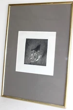 VINTAGE ETCHING SIGNED NUMBERED  ONLY 20 PRINTED SURREALISM ABSTRACT