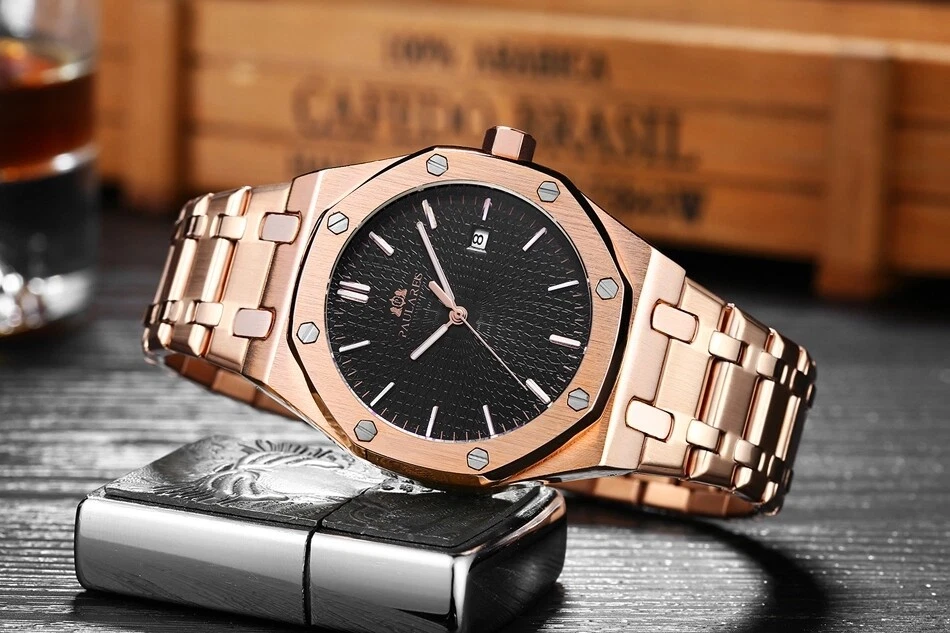 PAULAREIS Royal Oak HOMAGE AUTOMATIC MENS BRACELET OFFICE LUXURY WRIST  WATCH | eBay