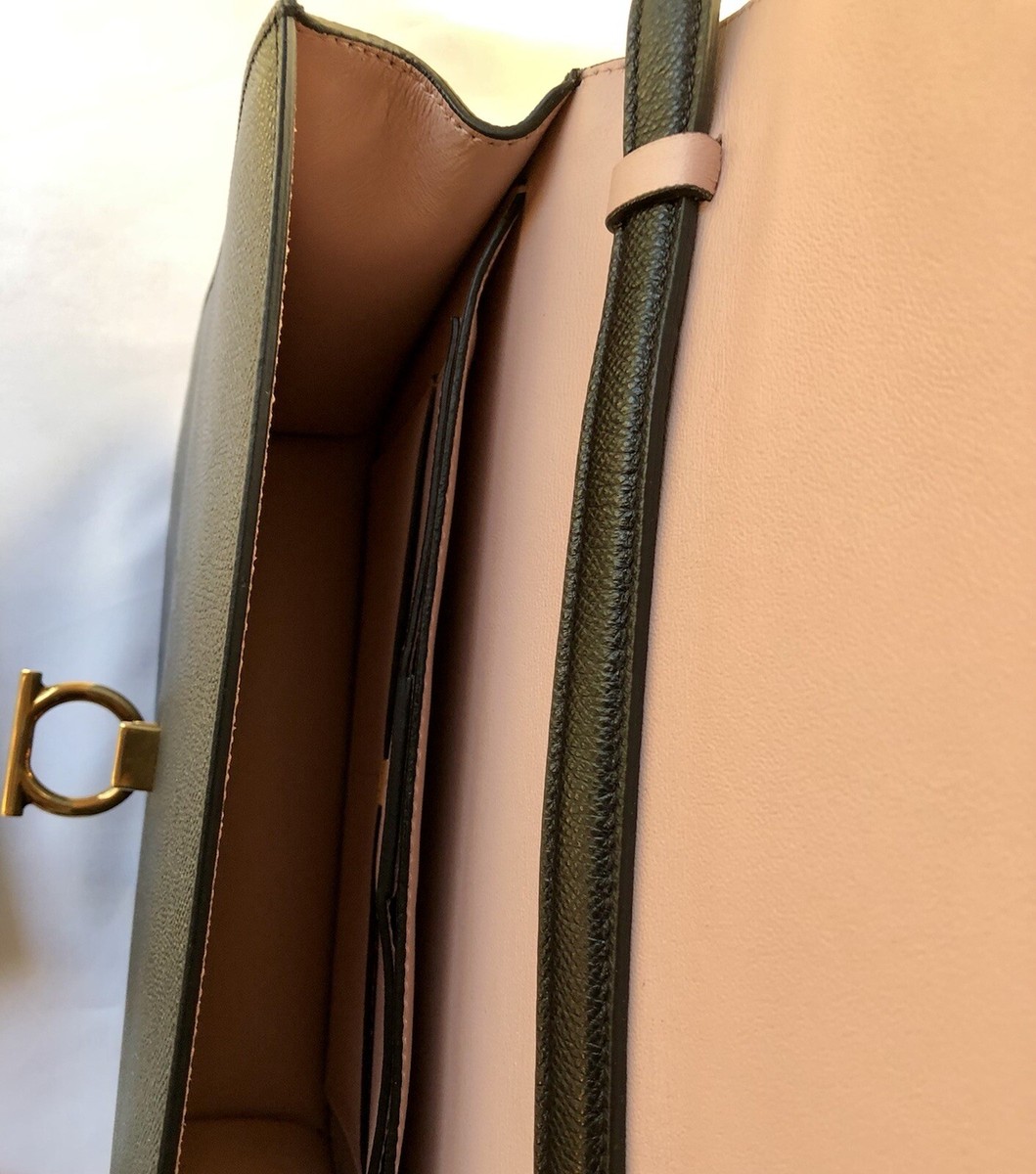Salvatore Ferragamo $1250 Gancini Rounded Flap Saddle Salvatore Ferragamo $1250 Gancini Rounded Flap Saddle
