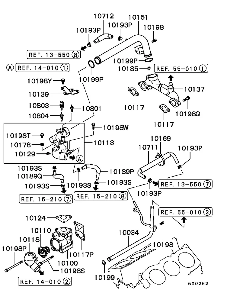 Coolant Water Inlet for Mitsubishi Montero 1995-2002 / Montero Sport 1997-2004 - Image 2 of 2