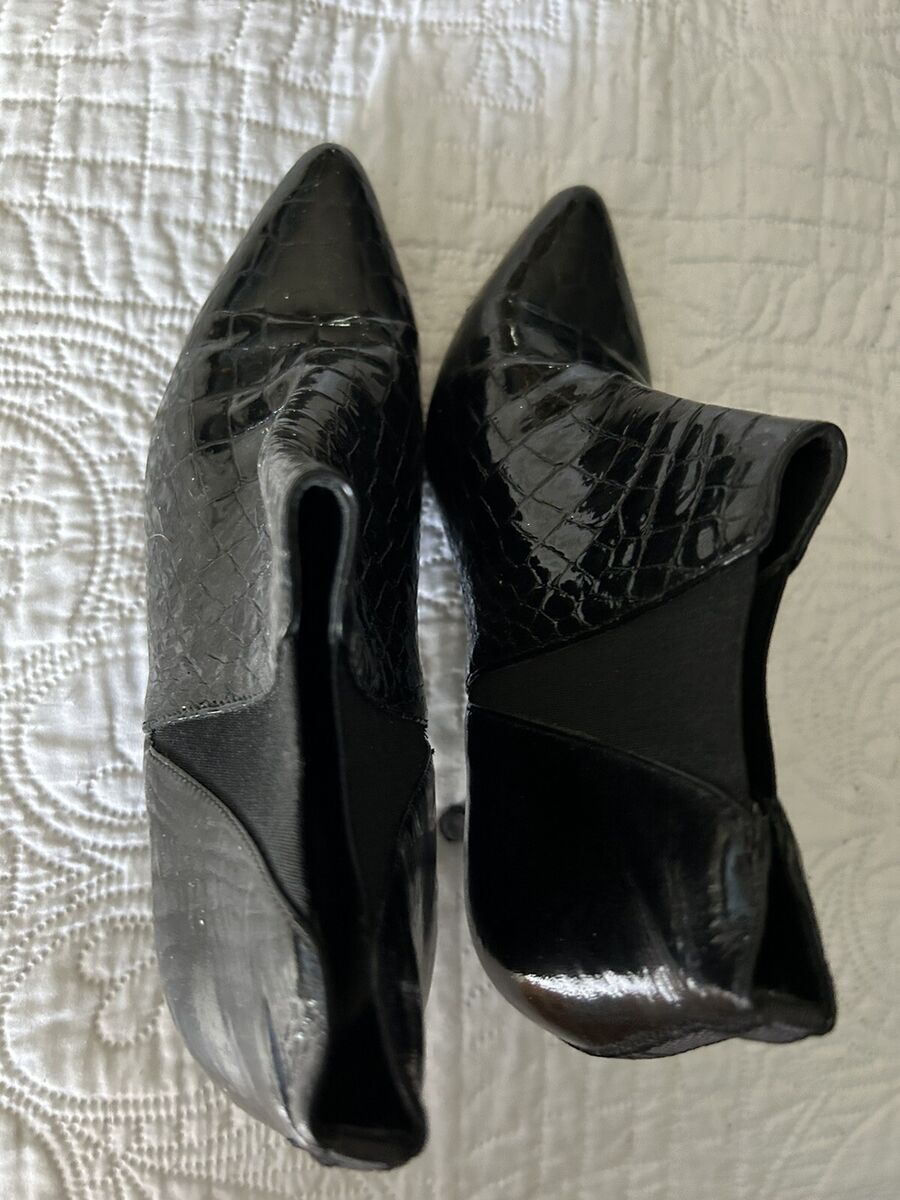 Prada Black Patent Leather Ankle Boots Size 37.5M | eBay Prada Black Patent Leather Ankle Boots Size 37.5M | eBay