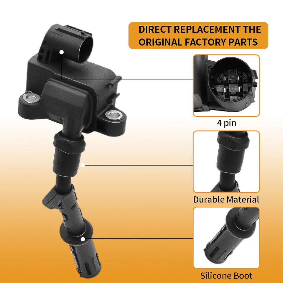 Pacote com 8 bobinas de ignição e vela de ignição de irídio UF741 para Mercedes-Benz S550 GL450 4,7L - Imagem 4 de 4