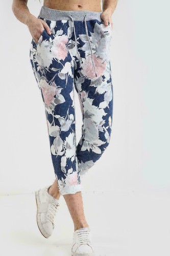 Damen Blumenmuster Sommer Baumwolle Hose Joggerhose Leggings Übergrößen - Bild 32 von 118