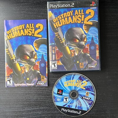 Destroy All Humans 2 (Sony PlayStation 2, 2006) Complete / CIB