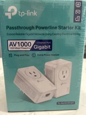 TP-LINK AV1000 Passthrough Powerline Starter Kit | Model# TL-PA7017P Kit