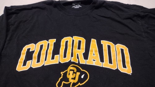 Adult Colorado Buffaloes Gear Brand Licensed Long Sleeve Black Shirt Vintage - Picture 2 of 3
