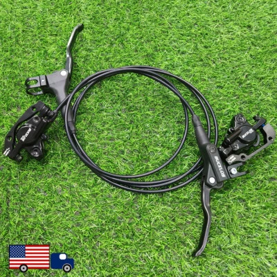 BUCKLOS Pair MTB Hydraulic Disc Brake Set Left Front&Right Rear 2 Piston Road Bike Brake