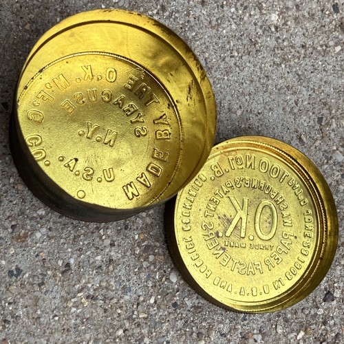 Vintage Brass Tins Paper Fasteners Washburne's Holmes Booth Haydens - Picture 7 of 15