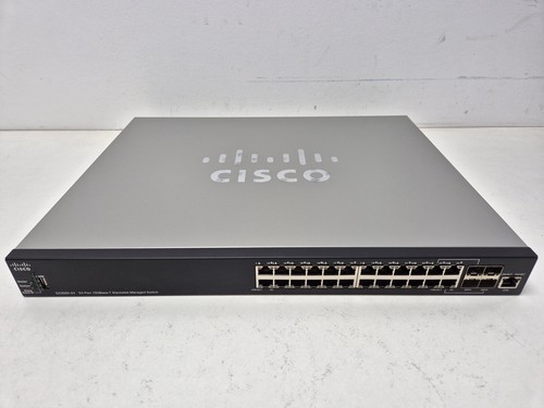 CISCO SX350X-24-K9-EU. 24 PORT 10GBASE-T STACKABLE SWITCH. 90 DAY WARRANTY.