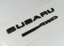 Subaru Legacy Impreza Crosstrek Symmetrical Awd Emblem Rear Trunk Black Badge
